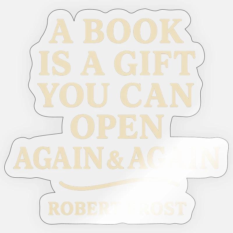 A book, a gift to open again Sticker size S (10 x 10 cm)