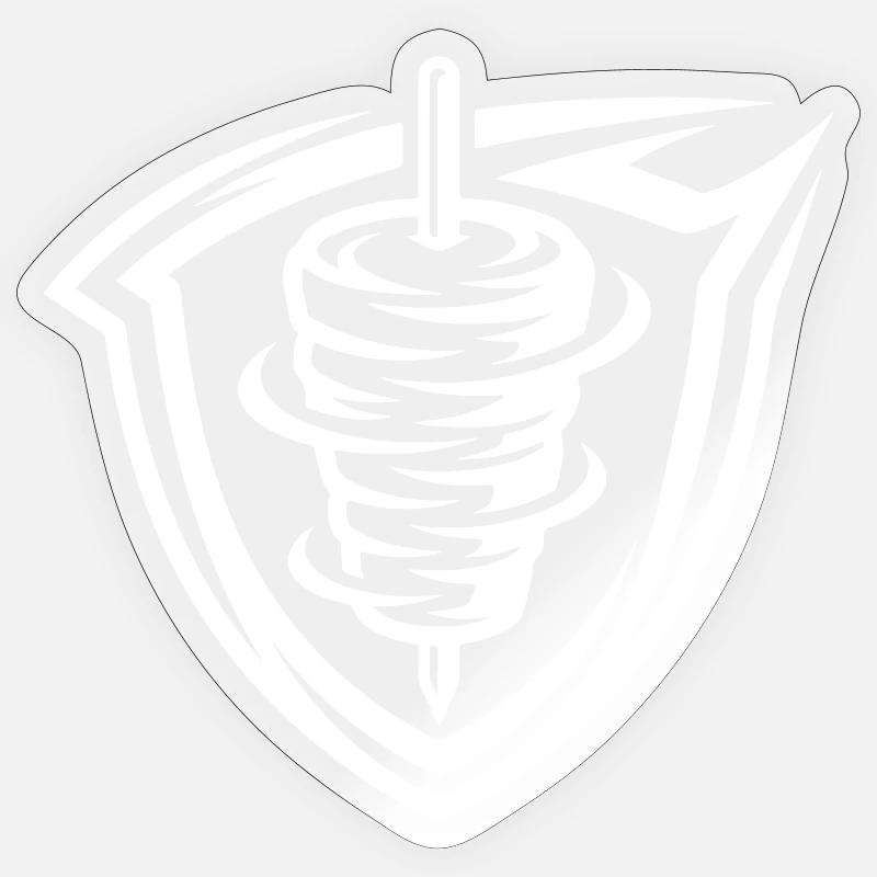 Kebab symbol - Sticker size S (10 x 10 cm) - transparent glossy
