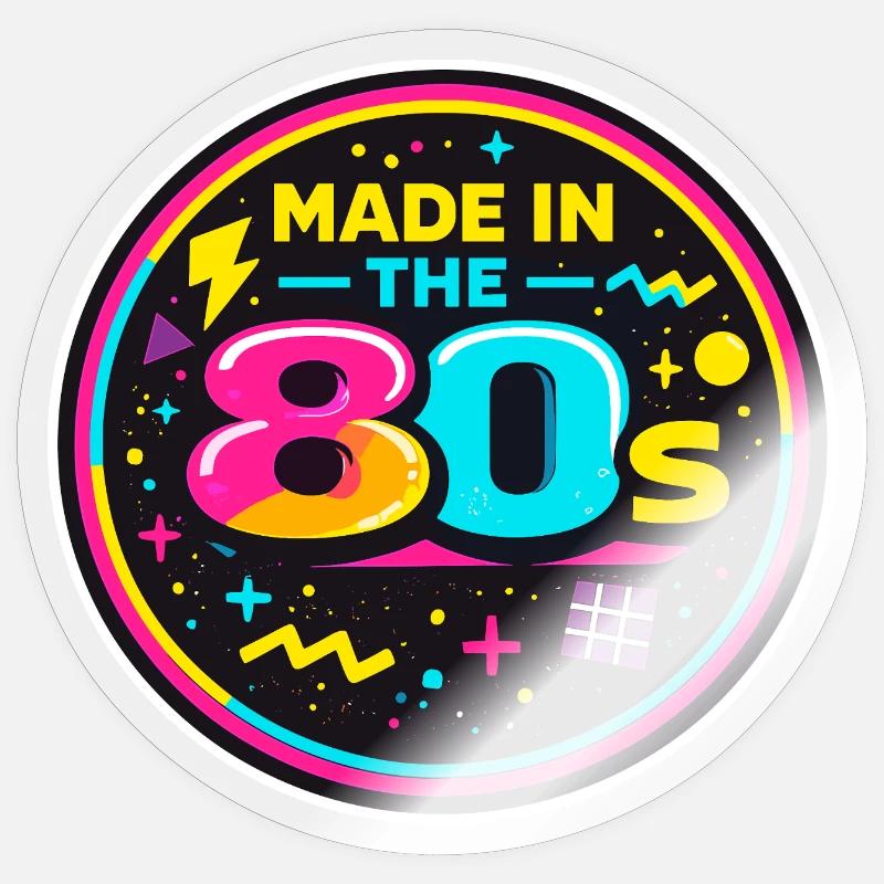 80s Neon Nostalgia Sticker Sticker size S (10 x 10 cm)