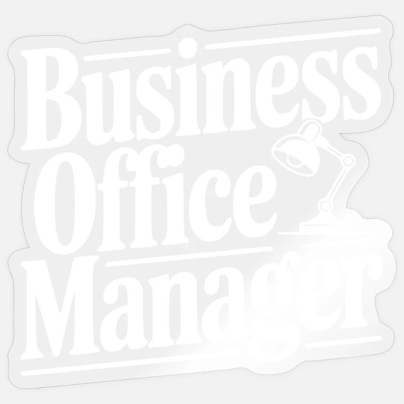 Responsable du bureau commercial - Sticker taille S (10 x 10 cm) - brillant transparent