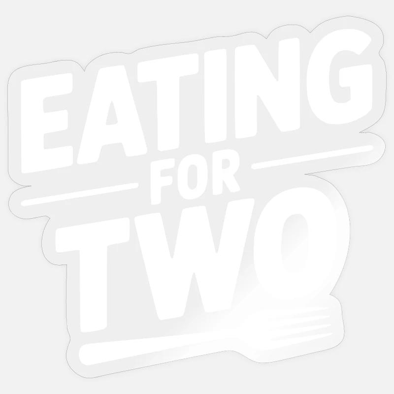 Eating for Two Sticker size S (10 x 10 cm)