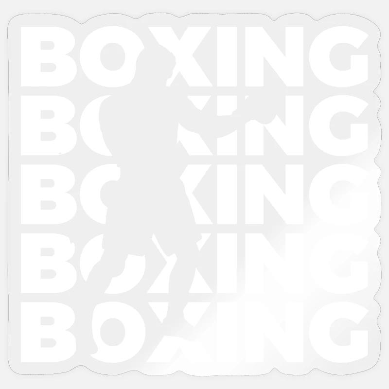 Boxing - Sticker Größe S (10 x 10 cm) - Transparent glänzend