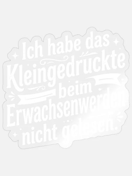  - Sticker Größe S (10 x 10 cm) - Transparent glänzend