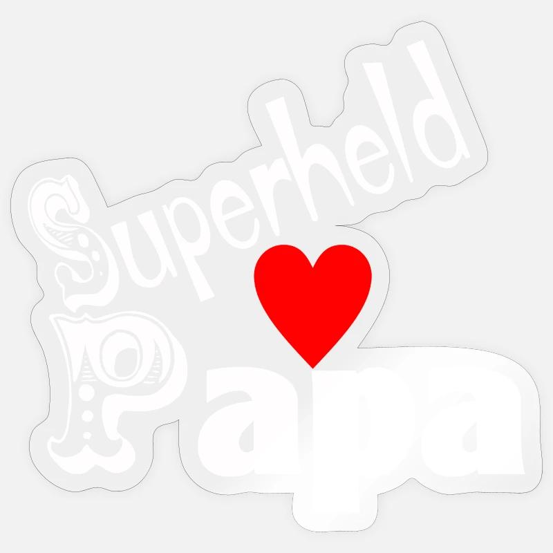 Vaderdag Superheldenvader Sticker maat S (10 x 10 cm)