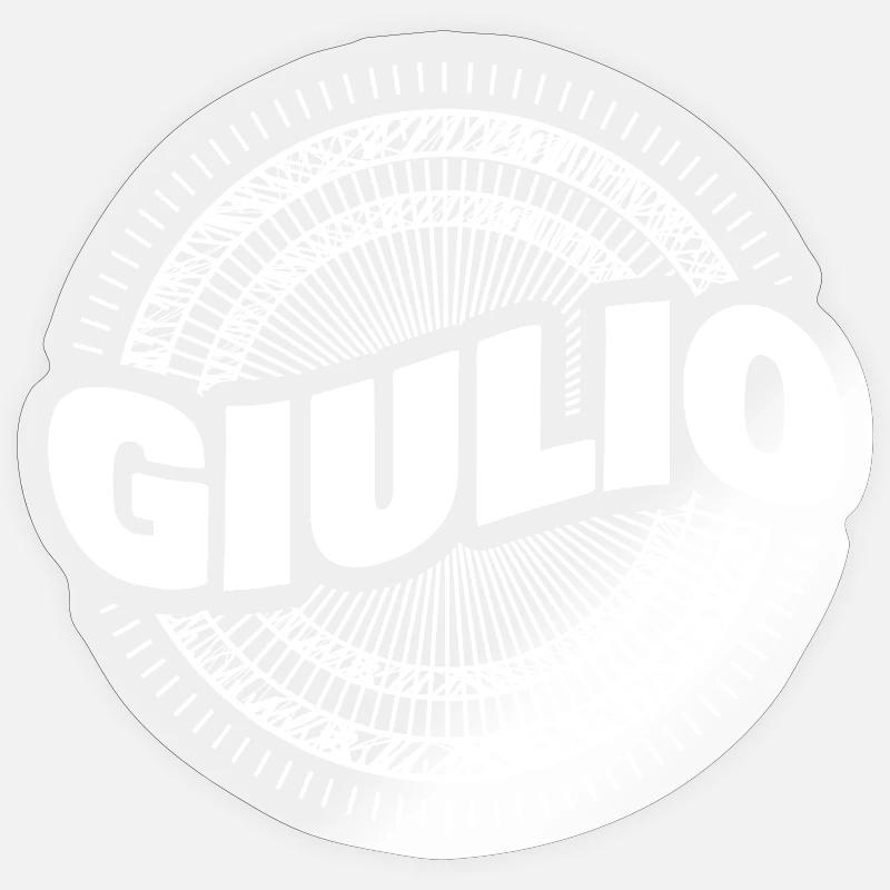 Giulio comme nom - Sticker taille S (10 x 10 cm) - brillant transparent