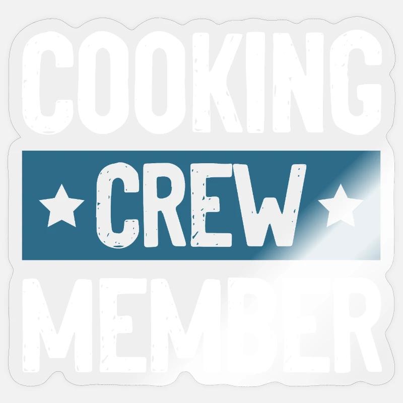 Équipe de cuisine - Sticker taille S (10 x 10 cm) - brillant transparent