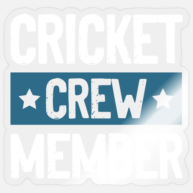 Cricket Crew - Sticker size S (10 x 10 cm) - transparent glossy