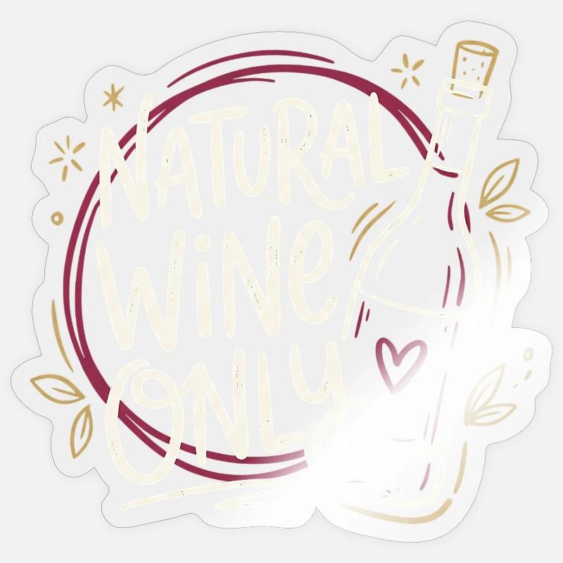 Natural Wine Lover - Sticker Größe S (10 x 10 cm) - Transparent glänzend