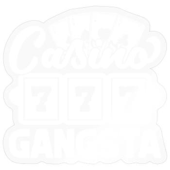 Casino Joueur Casino Gangsta Jeu - Sticker taille S (10 x 10 cm) - brillant transparent - Devant
