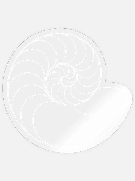 Muschelspirale Linienkunst - Sticker Größe S (10 x 10 cm) - Transparent glänzend