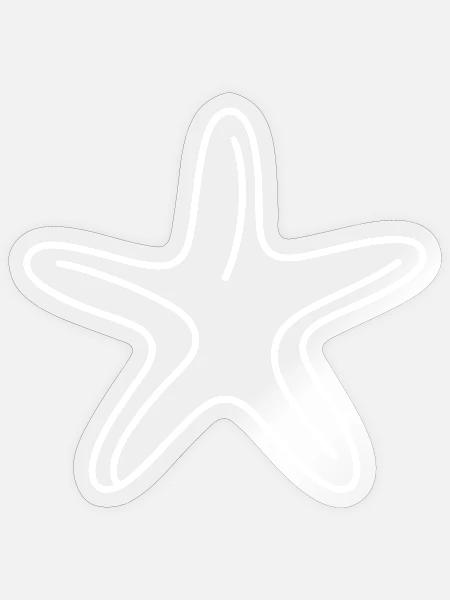 Sternfisch Outline Shirt - Sticker Größe S (10 x 10 cm) - Transparent glänzend