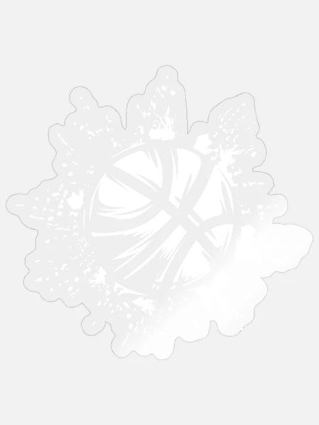 Basketball Explosion als Illustration - Sticker Größe S (10 x 10 cm) - Transparent glänzend