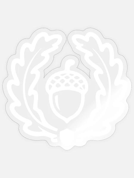 Eichel Symbol Icon - Sticker Größe S (10 x 10 cm) - Transparent glänzend