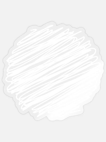 Kreisförmiges Kritzelei-Abstract - Sticker Größe S (10 x 10 cm) - Transparent glänzend