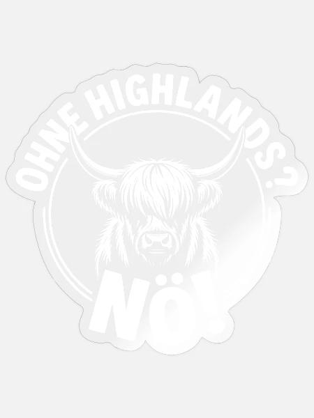 Highlandrinder Highlands - Sticker Größe S (10 x 10 cm) - Transparent glänzend
