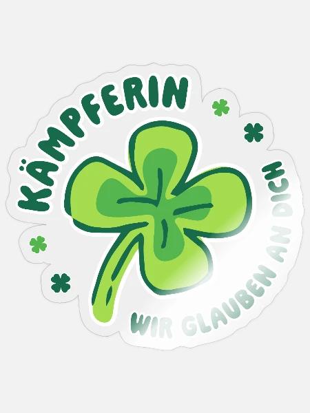 Kämpferin – Wir glauben an dich - Mutmacher - Sticker Größe S (10 x 10 cm) - Transparent glänzend