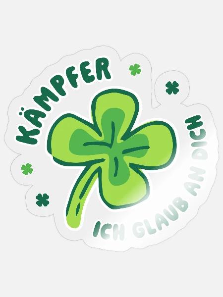 Kämpfer – Ich glaub an dich - Glücksbringer - Sticker Größe S (10 x 10 cm) - Transparent glänzend