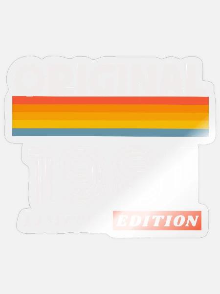 1981 Original Geburtstag Retro Vintage 80er Spruch - Sticker Größe S (10 x 10 cm) - Transparent glänzend