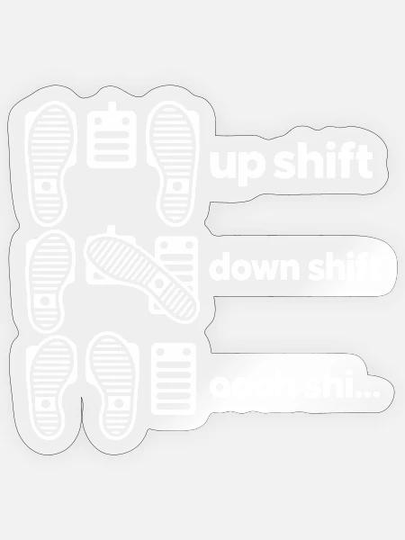 Shift Happens - Sticker Größe S (10 x 10 cm) - Transparent glänzend