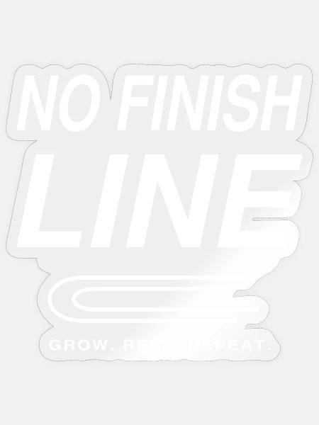 No Finish Line Endurance Hymne - Sticker Größe S (10 x 10 cm) - Transparent glänzend