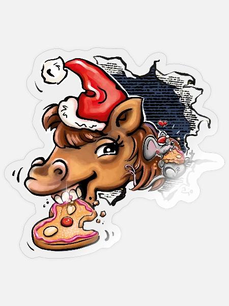 Bjarki und Dot - Lebkuchen - Sticker Größe S (10 x 10 cm) - Transparent glänzend