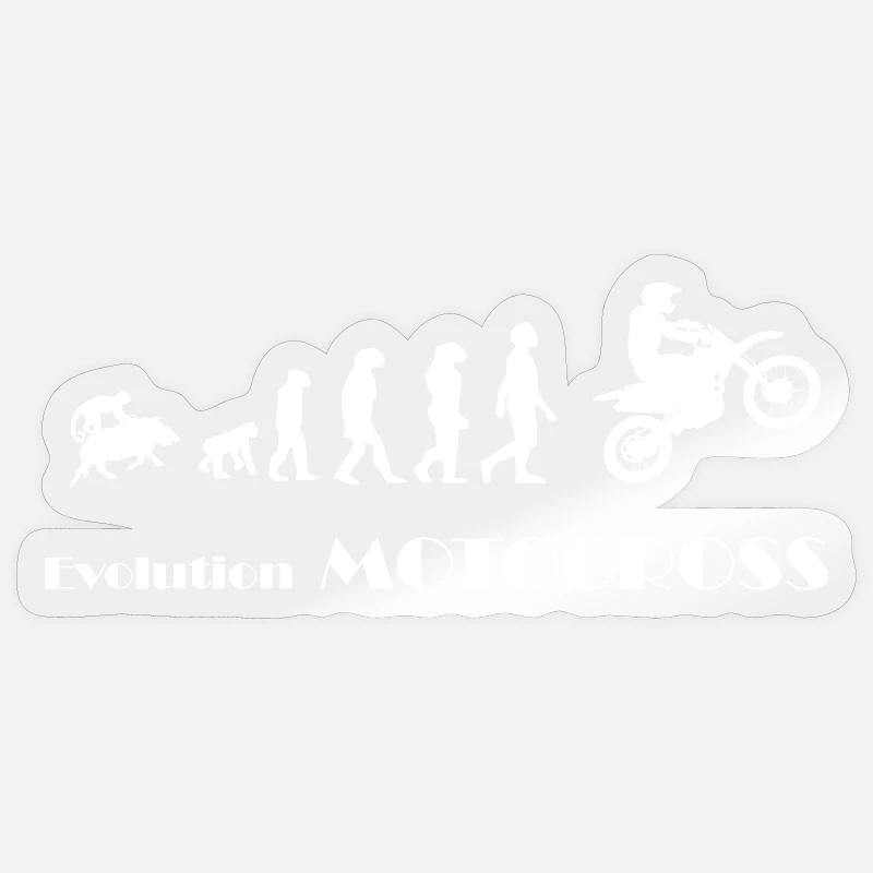 Evolution Motocross Enduro - Sticker size S (10 x 10 cm) - transparent glossy