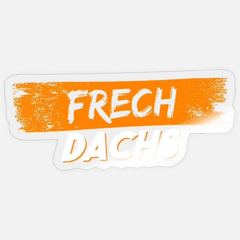 Frechdachs | Spitzname | Kind | Geburtstag | Dachs - Sticker Größe S (10 x 10 cm) - Transparent glänzend
