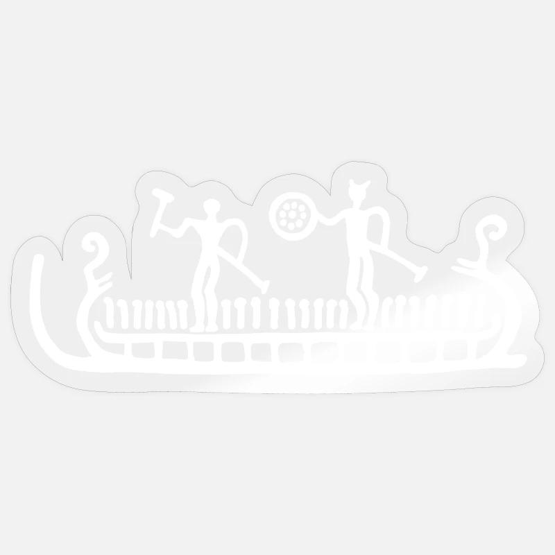Kriegsschiff - Sticker Größe S (10 x 10 cm) - Transparent glänzend