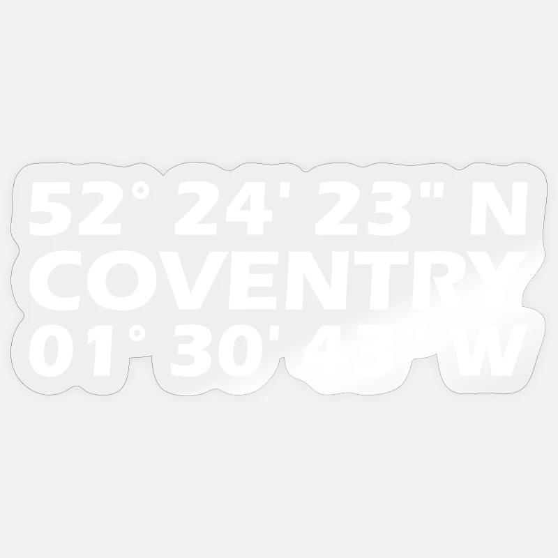 Coventry coordinates Sticker size S (10 x 10 cm)