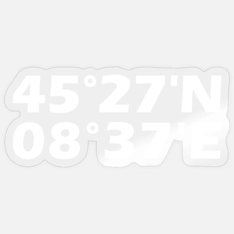 Novara Coordinates Sticker size S (10 x 10 cm)