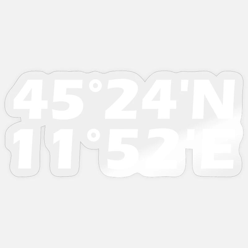 Coordonnées de Padoue Sticker taille S (10 x 10 cm)