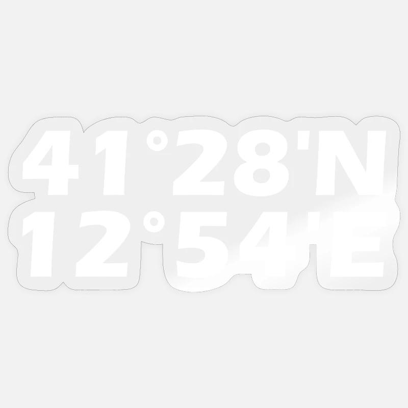 Latina coordinates Sticker size S (10 x 10 cm)