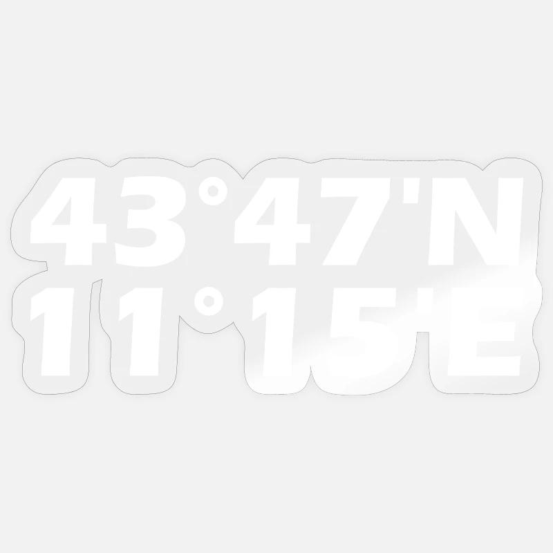 Florence Coordinates Sticker size S (10 x 10 cm)