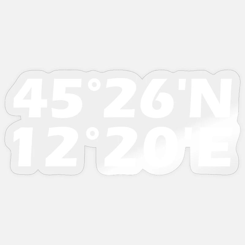 Coordonnées de Venise Sticker taille S (10 x 10 cm)
