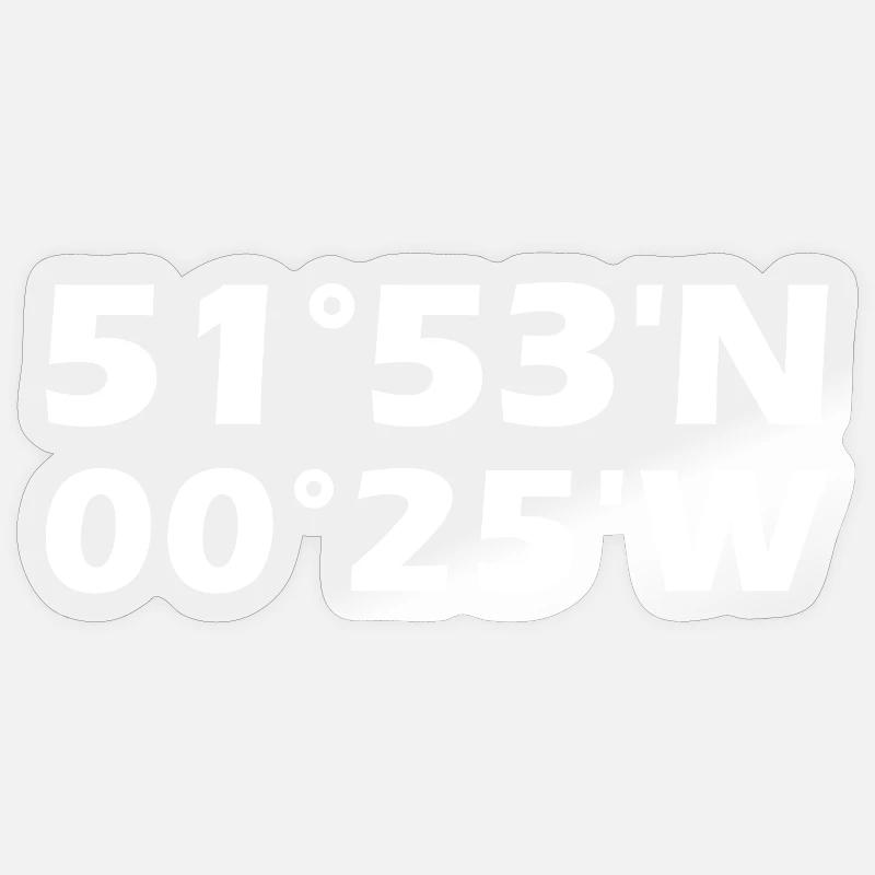 Luton Coordinates Sticker size S (10 x 10 cm)