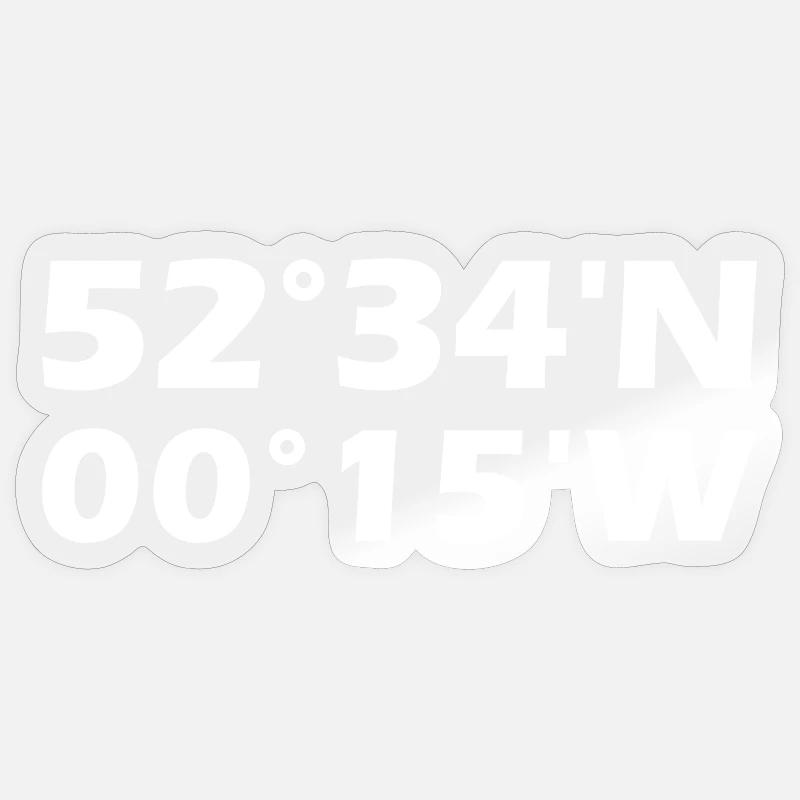 Peterborough Coordinates Sticker size S (10 x 10 cm)