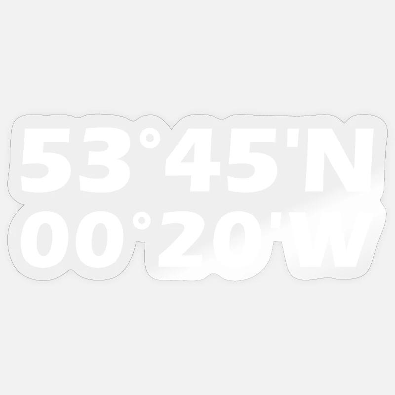 Kingston upon Hull Coordinates Sticker size S (10 x 10 cm)