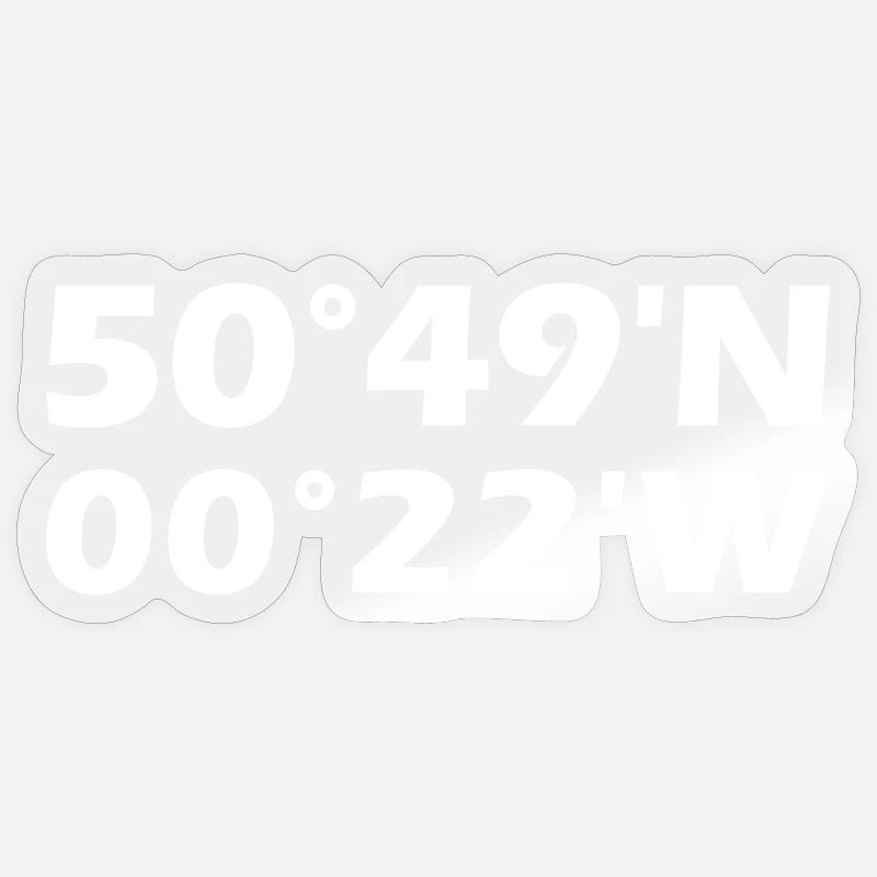 Worthing Coordinates Sticker size S (10 x 10 cm)