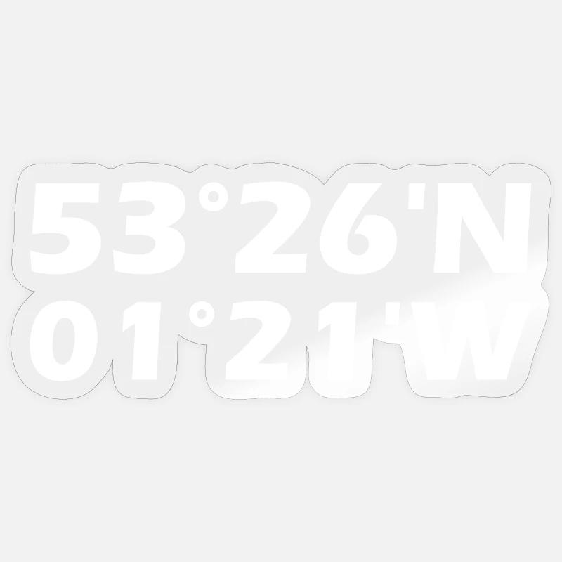 Rotherham Coordinates Sticker size S (10 x 10 cm)