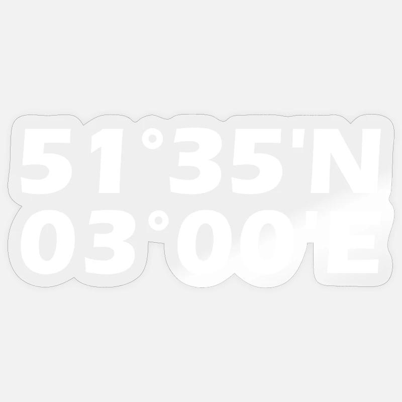 Newport Coordinates Sticker size S (10 x 10 cm)