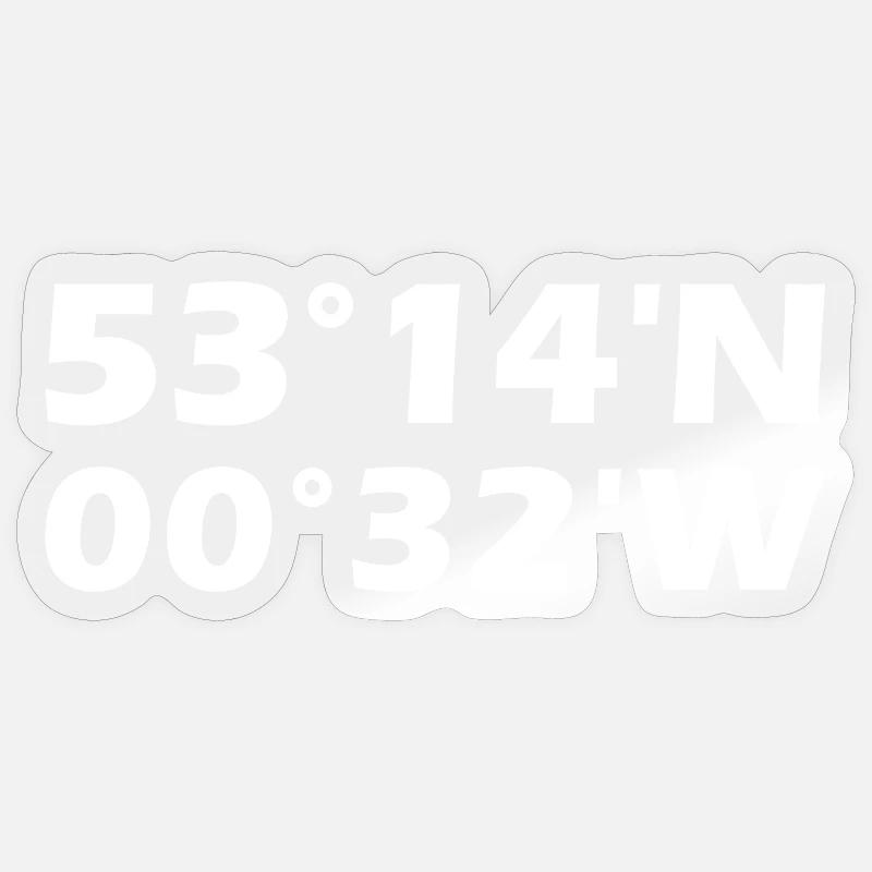 Lincoln Coordinates Sticker size S (10 x 10 cm)