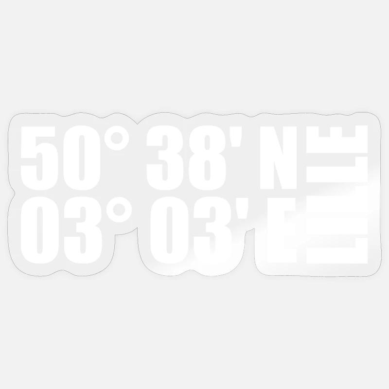 Lille Coordinates Sticker size S (10 x 10 cm)