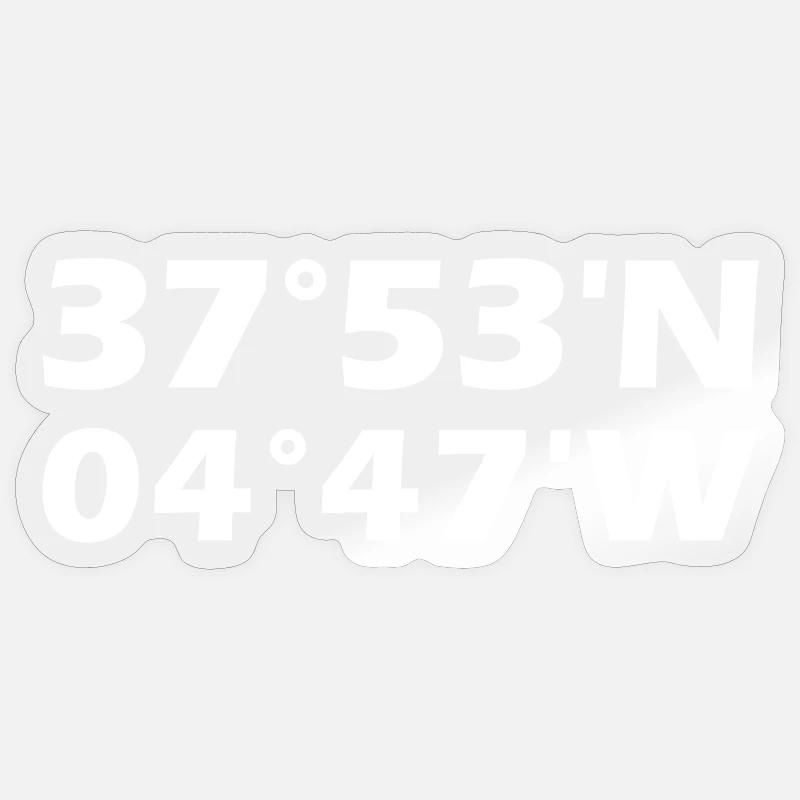 Córdoba Coordinates Sticker size S (10 x 10 cm)