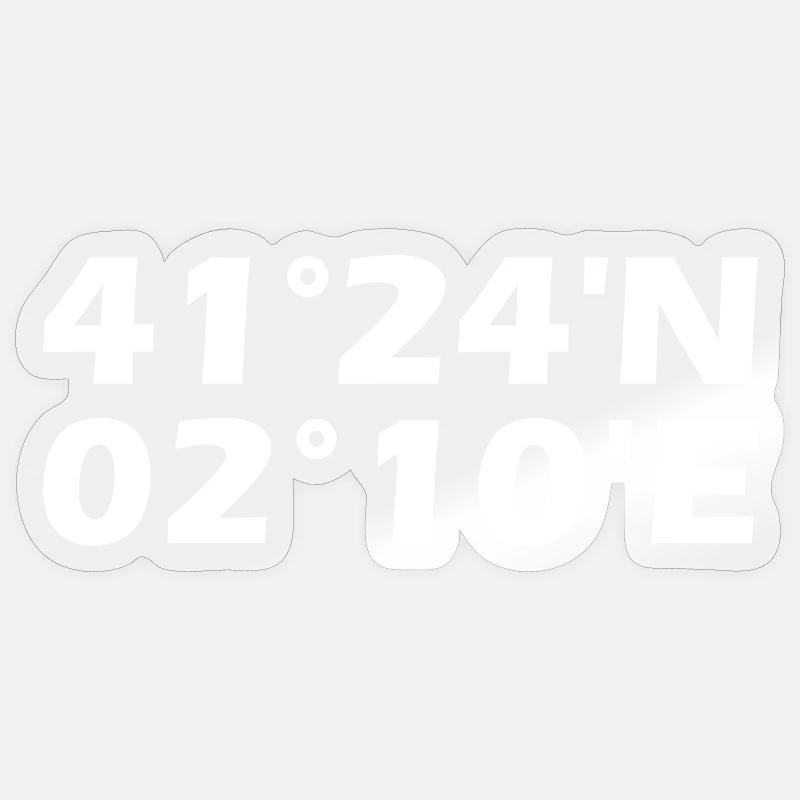 Barcelona Coordinates Sticker size S (10 x 10 cm)