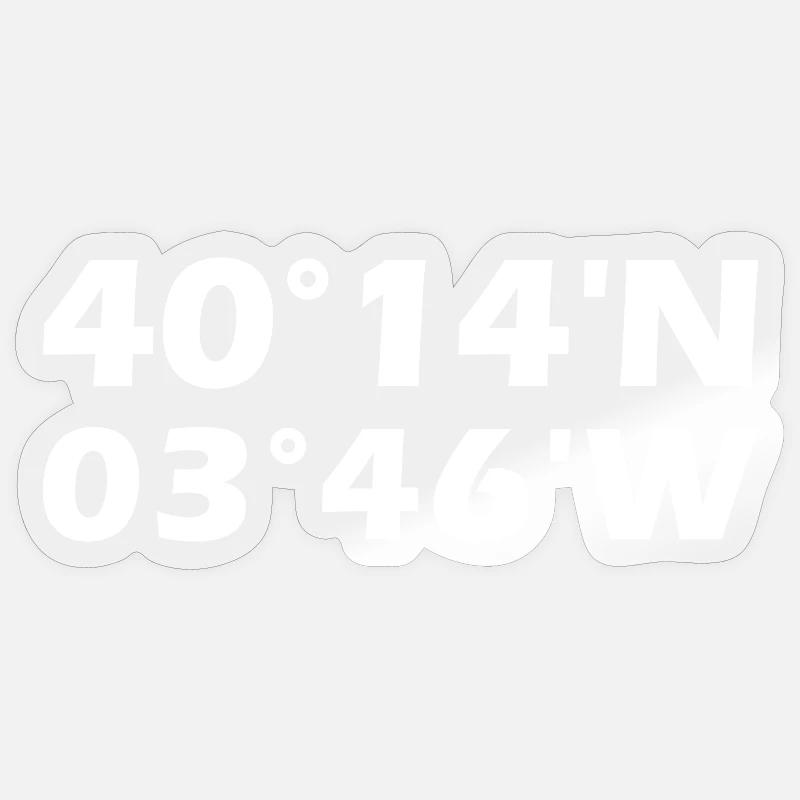 Parla coordinates - Sticker size S (10 x 10 cm) - transparent glossy