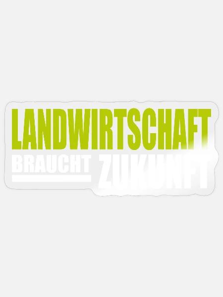 Landwirtschaft Braucht Zukunft Landwirt Protest - Sticker Größe S (10 x 10 cm) - Transparent glänzend