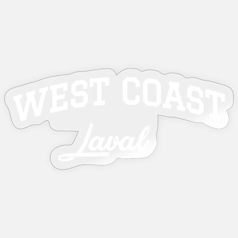 WEST COAST Laval - Sticker taille S (10 x 10 cm) - brillant transparent