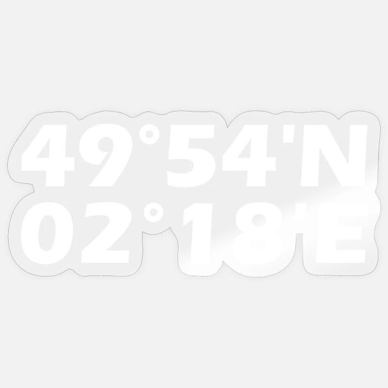 Amiens Coordinates Sticker size S (10 x 10 cm)