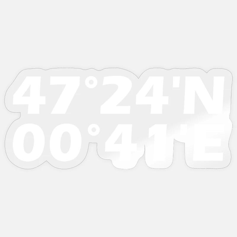 Tours Coordinates Sticker size S (10 x 10 cm)