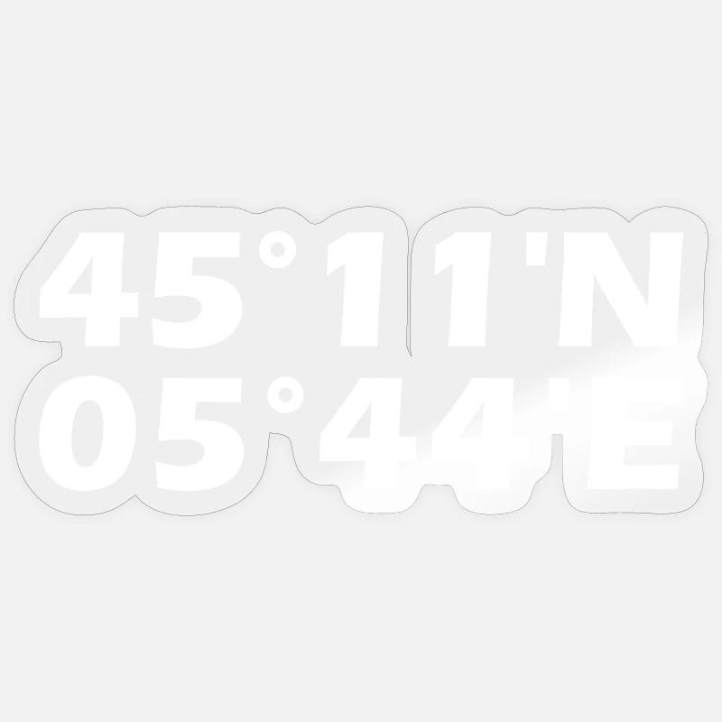 Grenoble coordinates Sticker size S (10 x 10 cm)